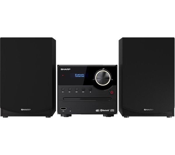 (image for) Sharp XLB517DBK Bluetooth Micro HiFi System Black CD Player 15W